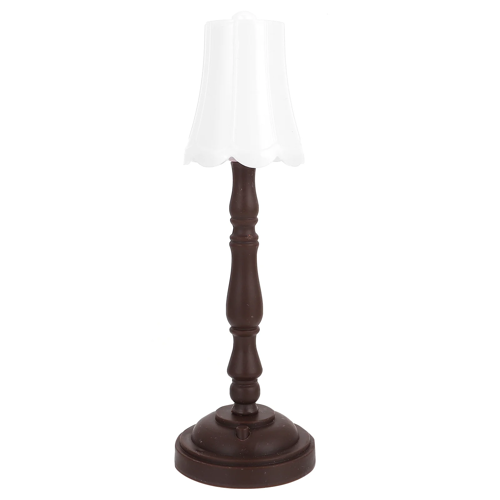 Small Table Lamp Ornament Dollhouse Accessory Toddler Furniture Mini Floor Miniature LED Desk