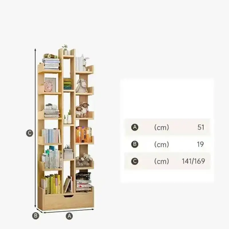 Small Shelf Bookcase Library Modern Floor-standing Tree-shaped Book Simple Light Luxury Creative Bookcases for Study for Room