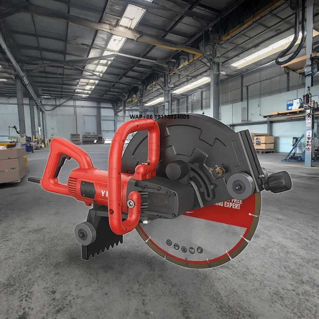 Handheld 3500W Wall Slotting Machine Dustless Concrete Stone Road Cutting Multi-angle  Grooving Saw Hydropower Wall Cutting