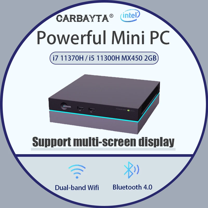 I7-11370H I5-11300H Intel®Core™Quad Core Max DDR4 64Gb Ram 4Tb Rom Windows 11 10 Pro Dual Wifi Bluetooth Mini Pc Hd 8K @ 60Hz