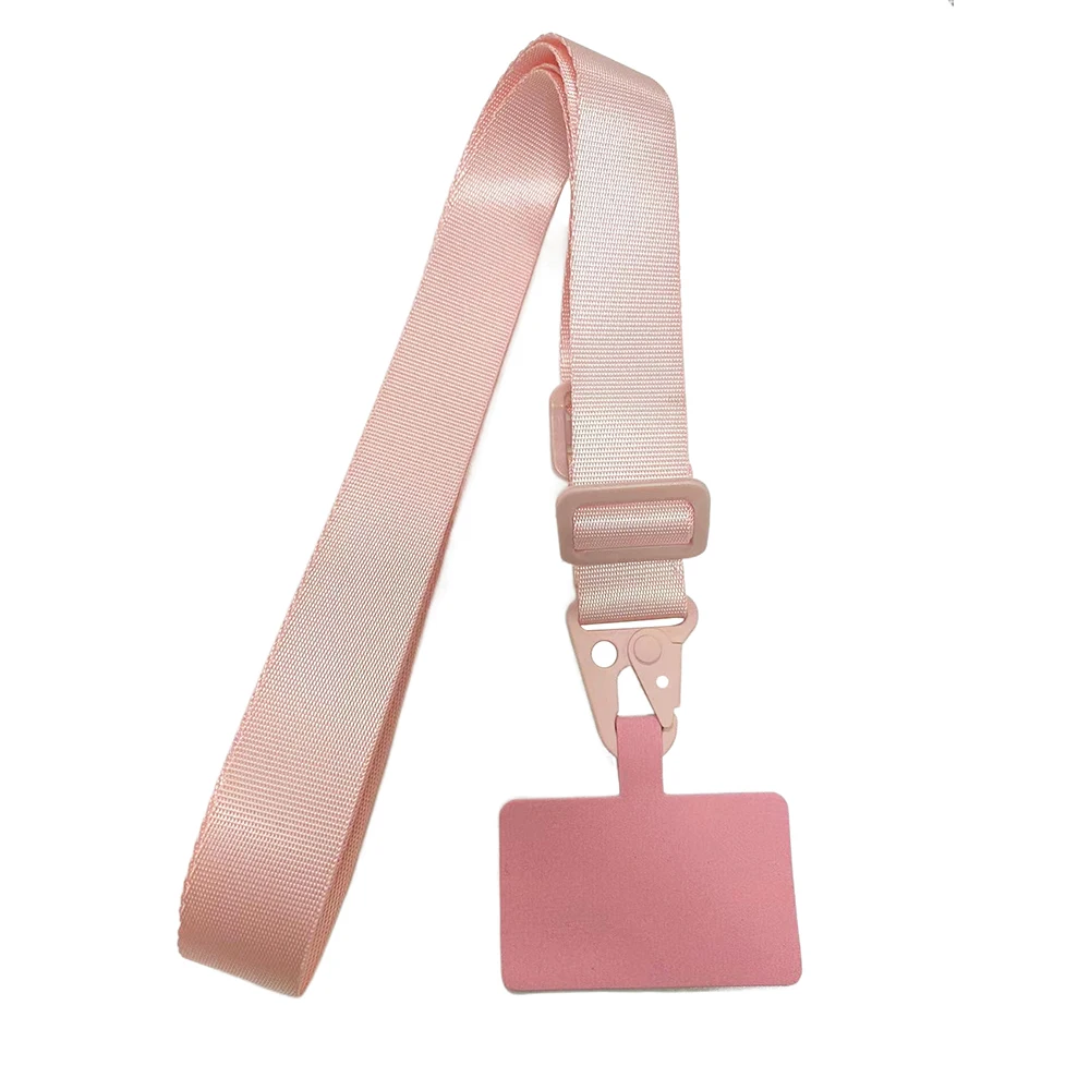 Detachable Adjustable Strap Crossbody Phone Lanyard For Mobile Phone Flat Nylon Patch Necklace Clip Snap Hanging Cord Rope