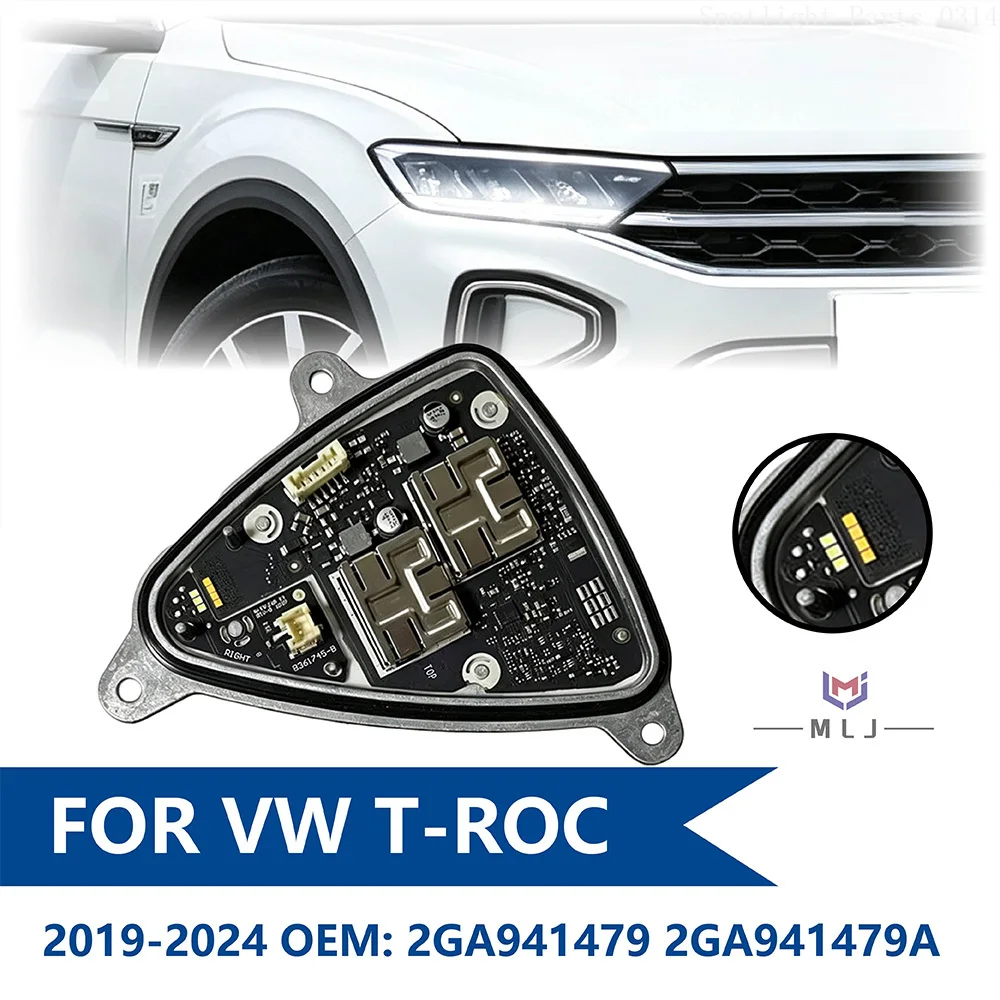 2GA941479 2GA941479A LED DRL Control Module For Volkswagen T-ROC 2019-2024 Headlight Daytime Running Light ModuleCar Accessories