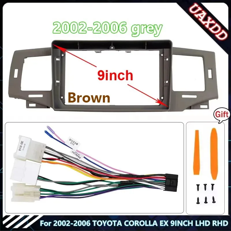 Car dvd mp5 player Radio Android stereo Harness screens cable frame Air conditioning vent For TOYOTA 2002-2013 COROLLA EX 9INCH