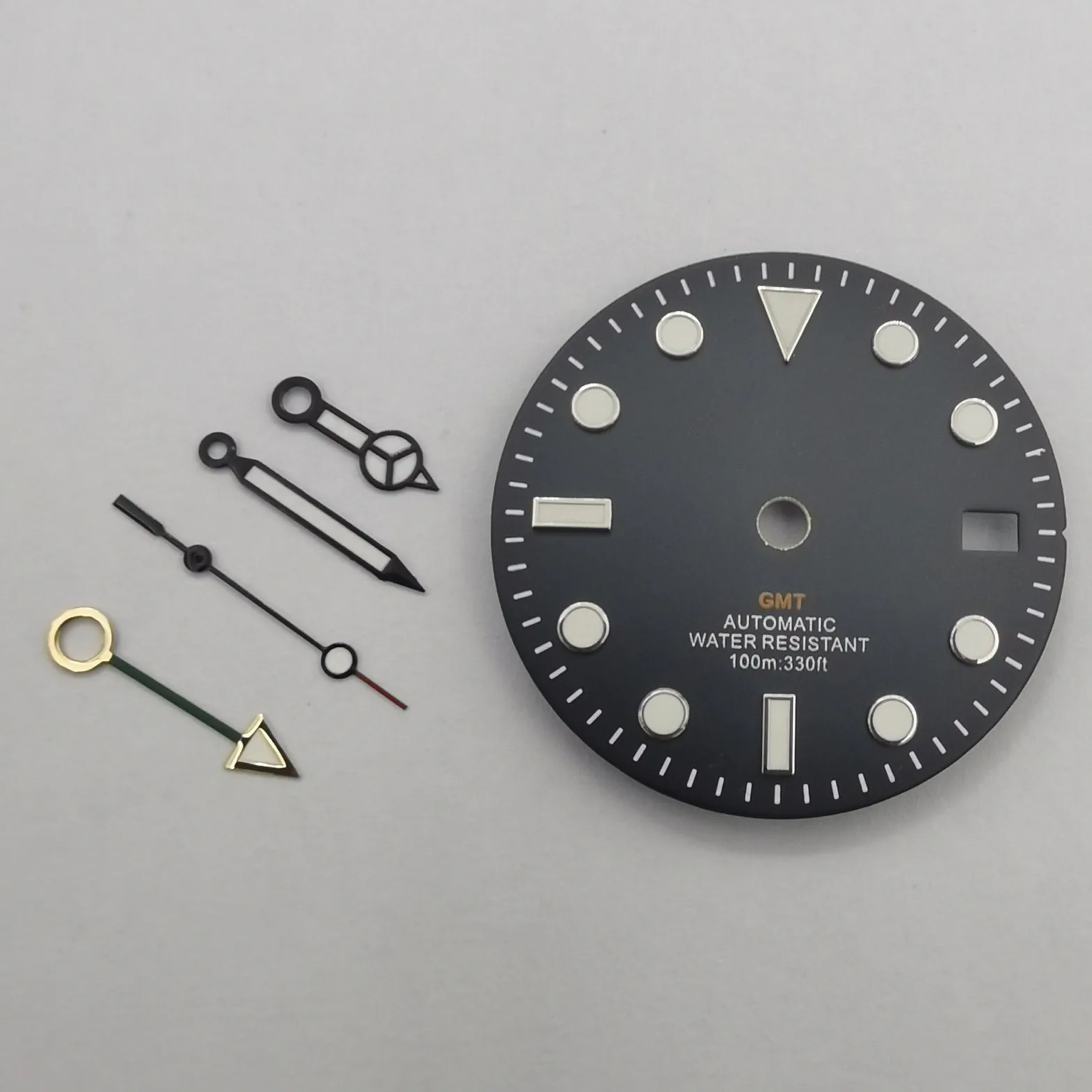 New GMT Watch Hands and 29mm Dial Set Watch Accessories for NH34N/H34A Automatic Movement Colored Watch Needles Watch Faces