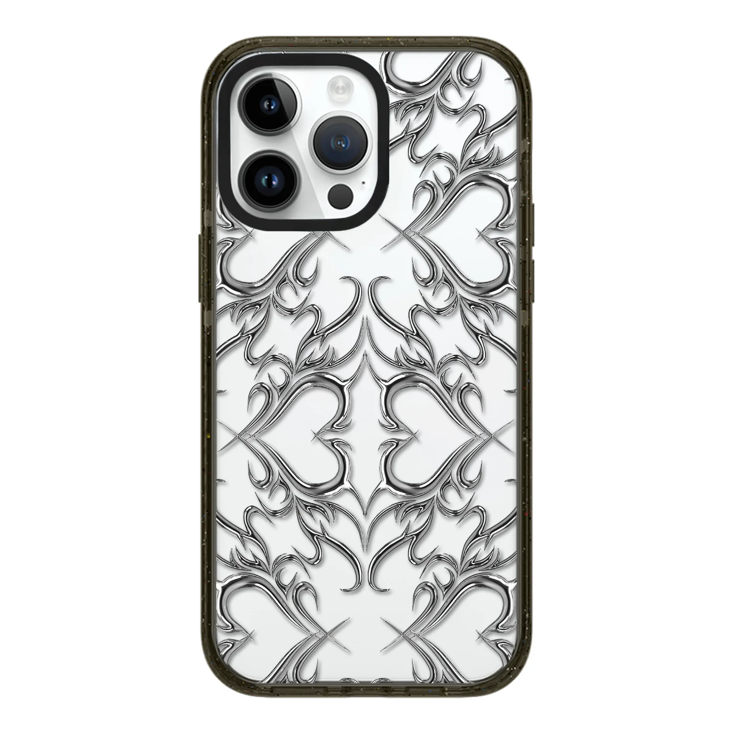 

Lines Heart Flowers Stars 2.0 Acrylic Black Border Magnetic Phone Case Cover for IPhone 17 16 15 14 13 12 Pro Max Case