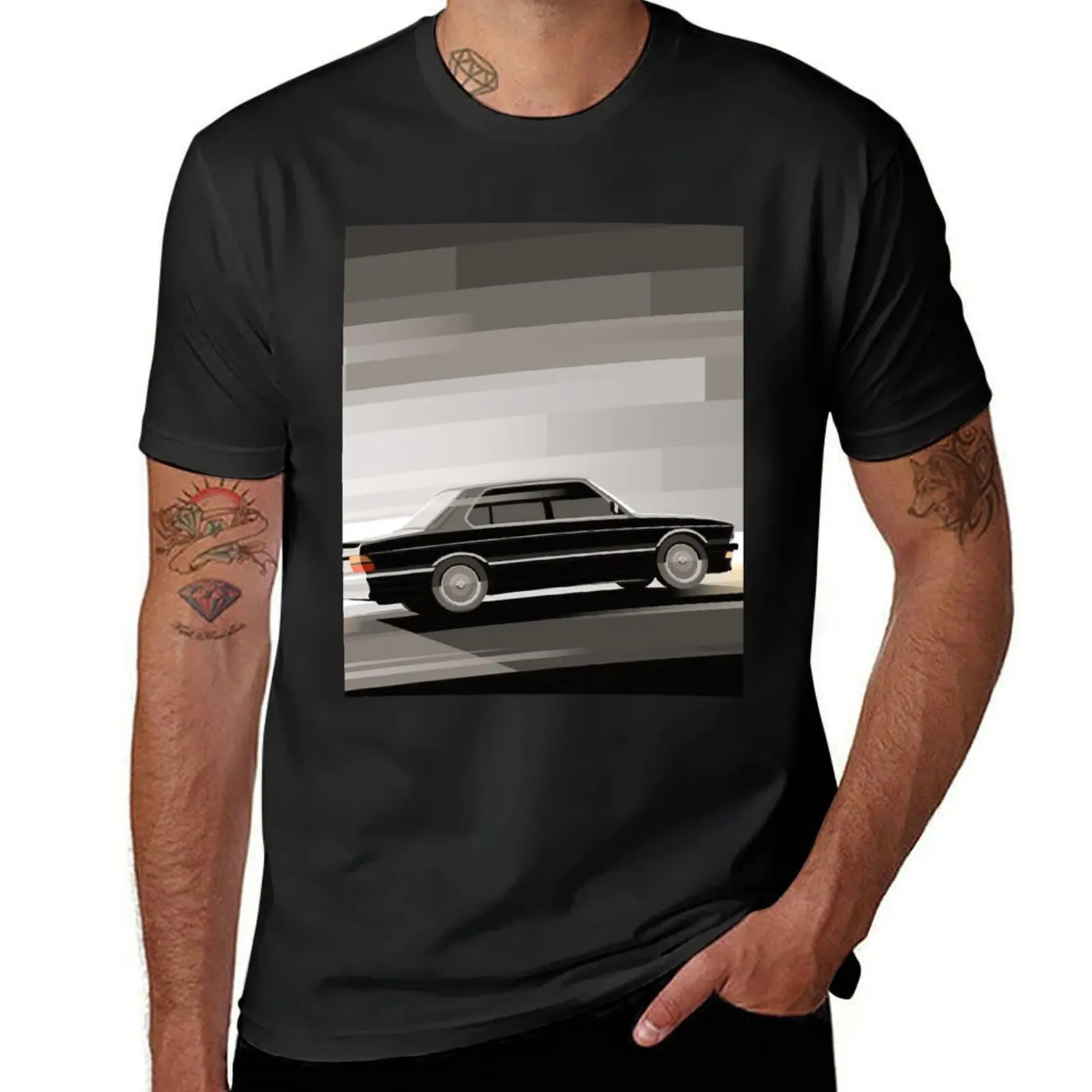 

1981 Classic Black E28 Sedan Graphic illustration T-Shirt anime figures plus size tops man clothes men graphic t shirts