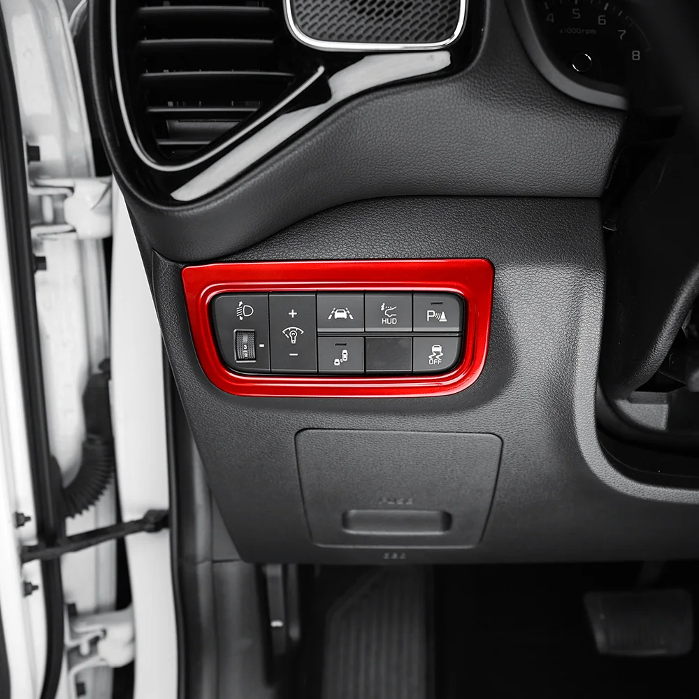 

Auto Headlight Adjustment Switch Panel Protective Cover Headlight Area Interior Part ABS For KIA Soul 2020-2025 Left-hand Drive