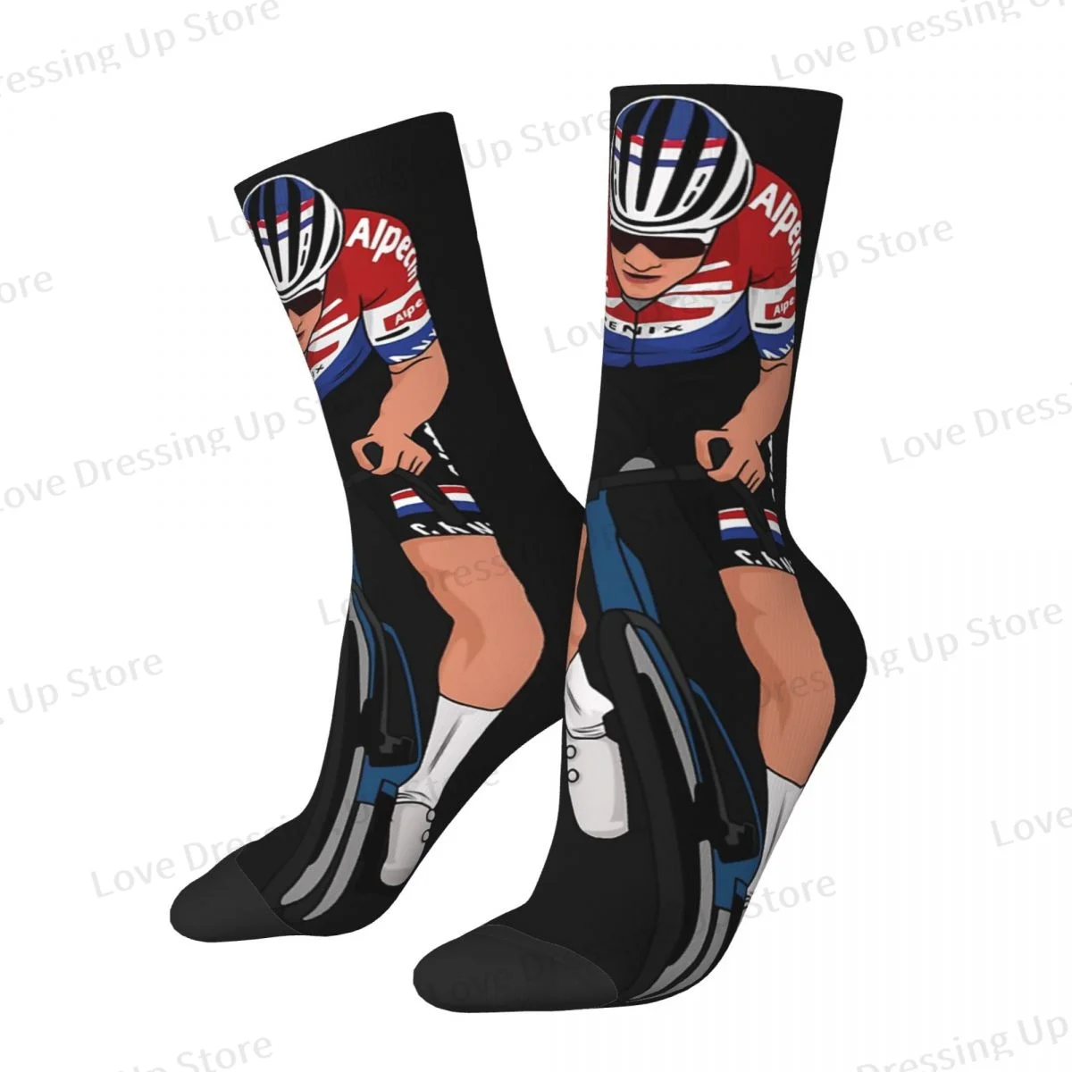 Men Women Socks Outdoor Mathieu Van Der Poel Novelty Spring Summer Autumn Winter Stockings Gift