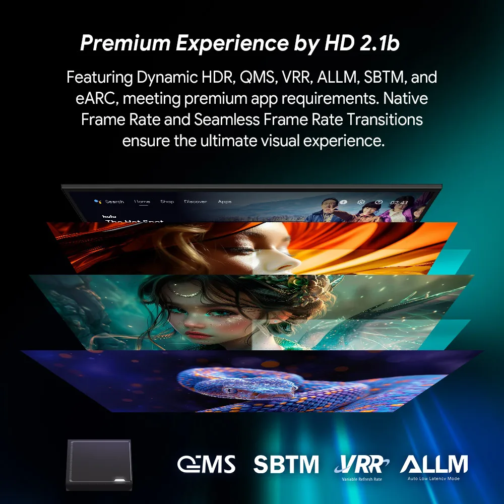 RT-X2 Android 14 TV Box 4GB 32G 4GB 64GB Realtek1325 يدعم Dolby Atmos Vision AV1 HDMI 2.1b 2T2R Wifi5 BT5.2 Android TV Box