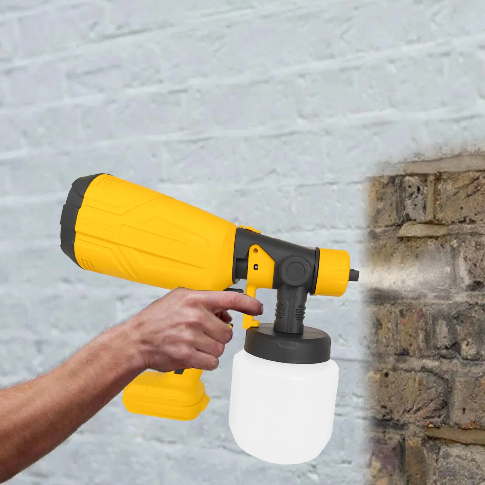 1000ML Paint Sprayer Cordless Rechargeable For DeWalt 18V Battery Powered HVLP Power Spray Gun XR UK Tool Only