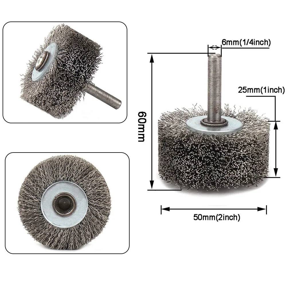 50/75/100mm Steel Wire Brush Wheel Brush Rotary Tools For Metal Rust Removal Polishing Grinder Rotary Tools Accessories