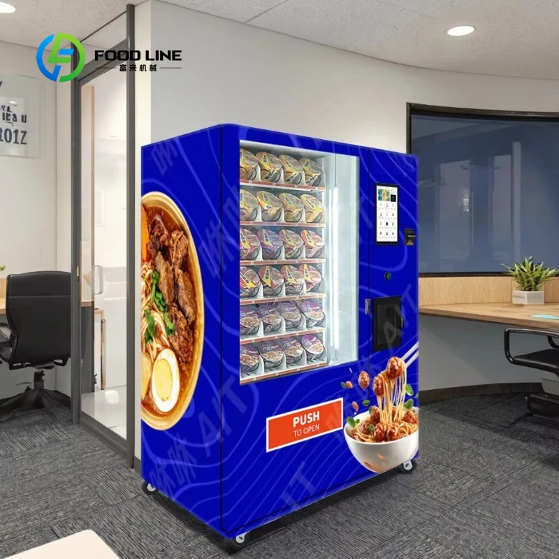 

Hot Selling Custom Metal Cup Noodles Vending Machine Instant Hot Water QR Token Payment Shopping Mall Hospital 24H