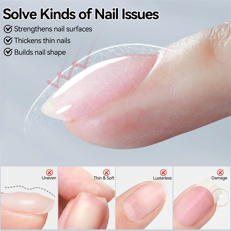 BORN PRETTY 15 ml 8-in-1 Building Nail Gel Extension Base Gel Nail Shaping Aquarell Mixing Slip Solution Multifunktionsgel – Detail 5