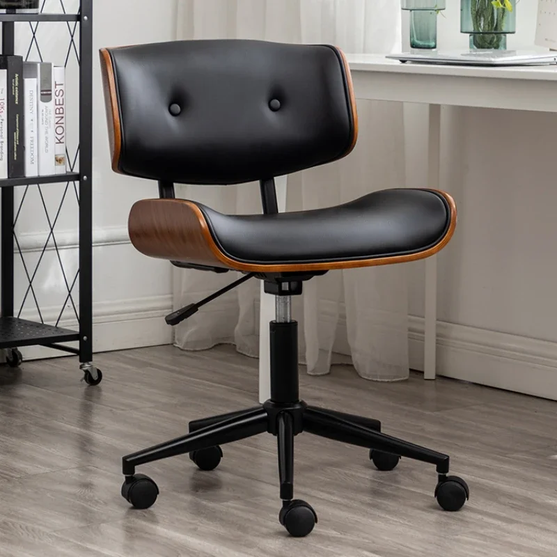 Solid wood computer chair Double layered thickened office chairs Light luxury rotatable lift seat Backrest conference stools hot