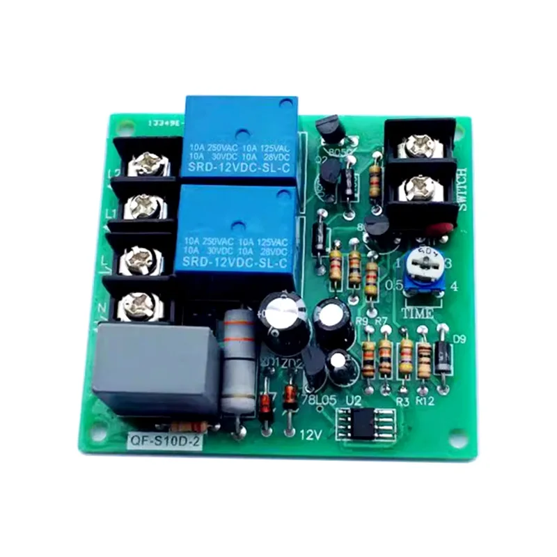 2-Channel AC 220V 10A Power Sequencer Board, Adjustable Sequential Startup & Reverse Shutdown Controller Module