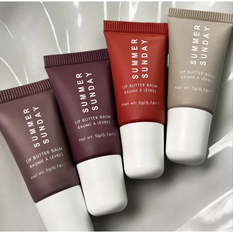 Butter Moisturizing Lip Balm Enhances Complexion Moisturizes Lip Glaze Four-piece Set Suitable All Skin Types Colorful Lip Gloss
