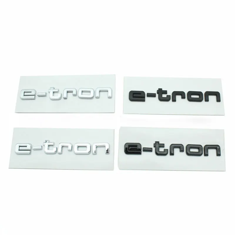 E tron badge car stickers for Audi pure electric rear mark new Audi e-tron logo sports modified rear displacement refit decals