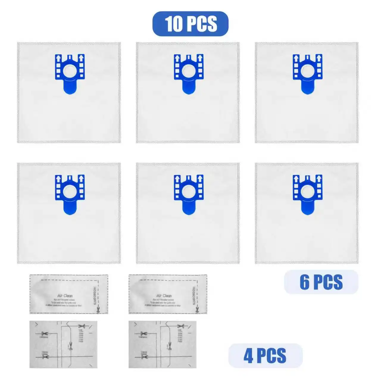 6+4 High quality For Miele FJM dust bag For MIELE FJM GN Type Vacuum Cleaner Hoover DUST BAGS & FILTERS CAT DOG Size 320*320