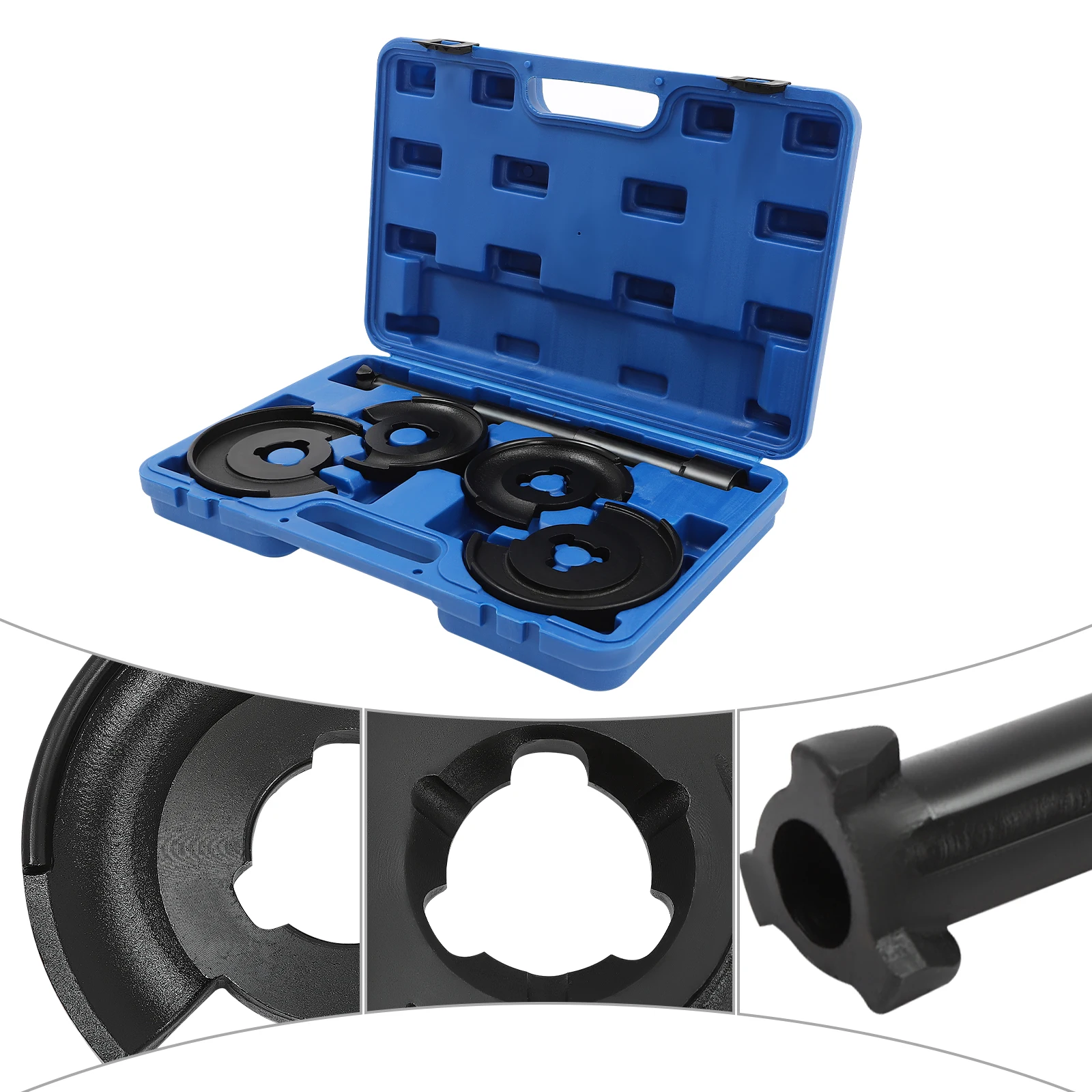 Blue 5PCS Automotive Suspension Spring Compressor Tool Kit Carbon Steel Car Shock Spring Compressor for Car Repair