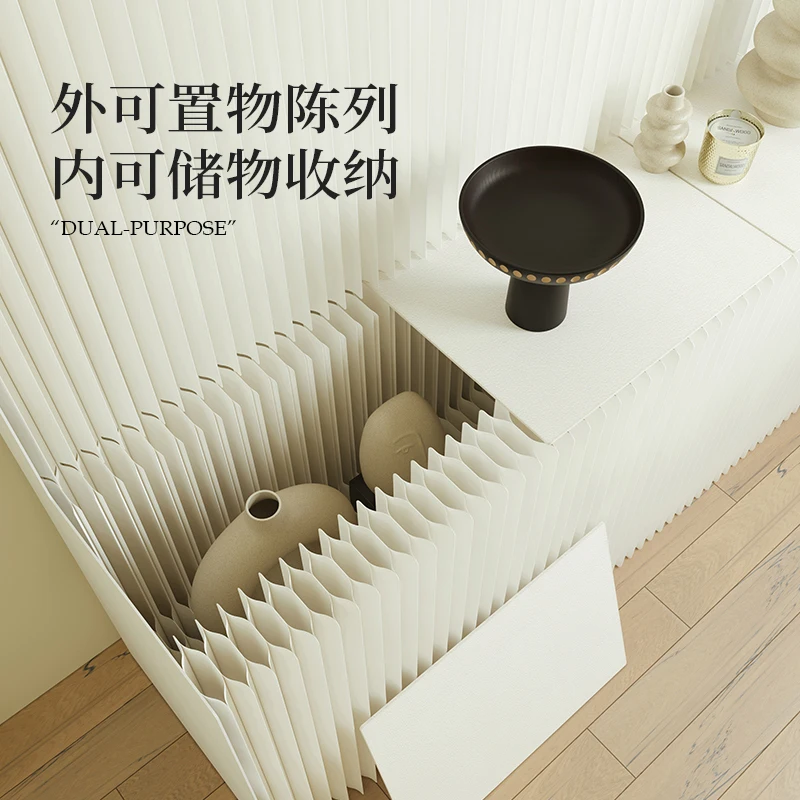 Light storage screen partition fence office porch baffle live background partition foldable mobile