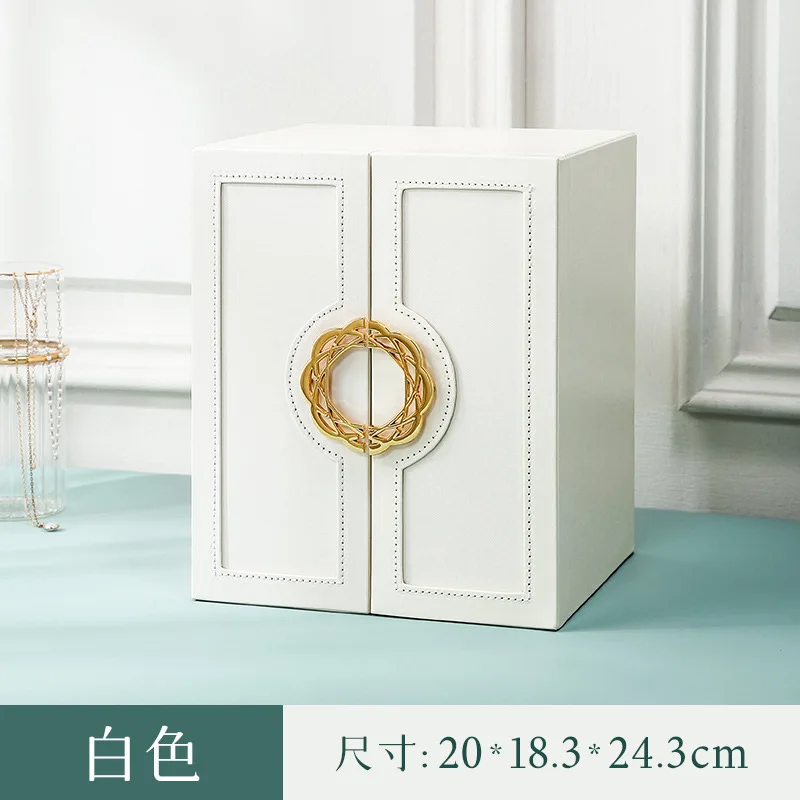 Jewelry box multi-layer large-capacity European-style leather jewelry box jewelry storage box gift light luxury large capa