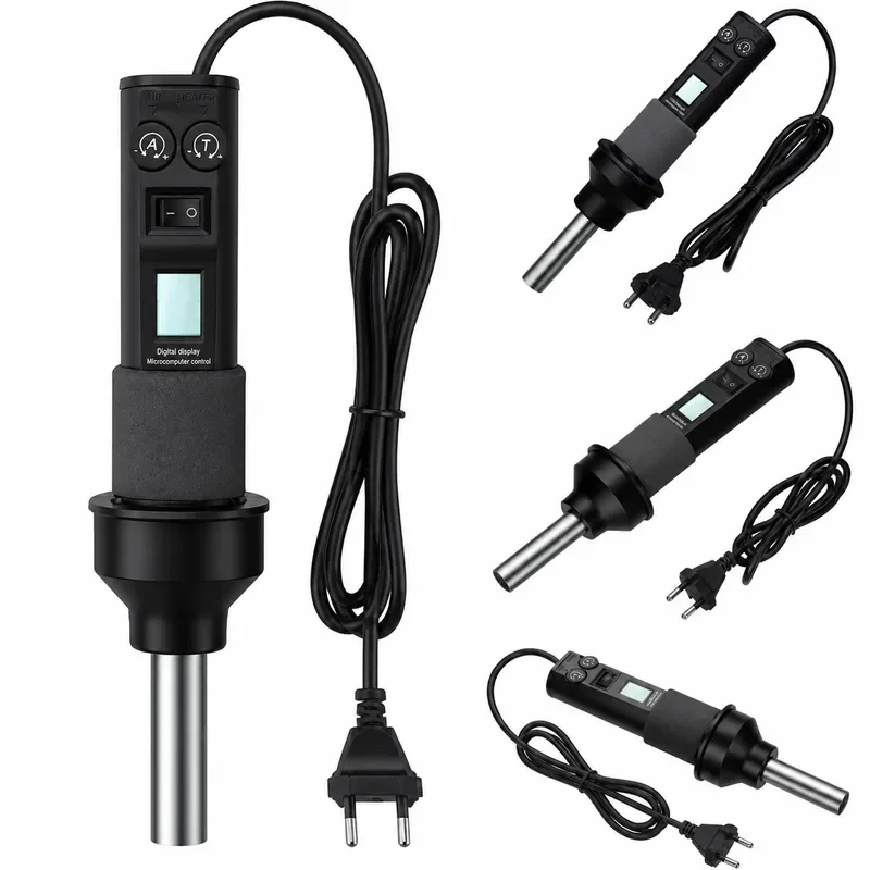 LCD Digital Hot Air Gun Soldering Station 110V 220V Adjustable Temperature Desoldering Rework Tool for IC SMD BGA Repair
