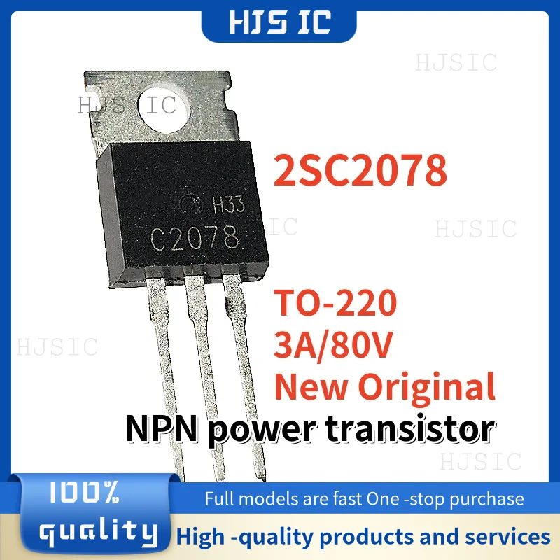 10-20-50 Uds nuevo Original 2SC2078 TO-220 C2078 3A/80V NPN transistor de potencia la mejor calidad en Stock