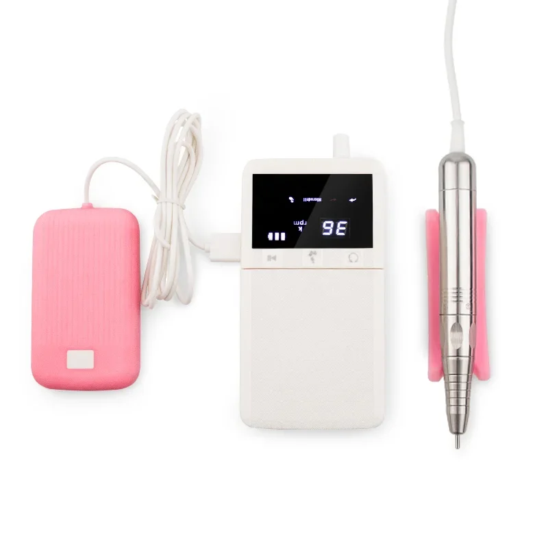 

36000RPM Portable Brushless Handpiece with High Power 36w Rechargeable Nail Drill File Lightweight Durable Motor Wireless Use