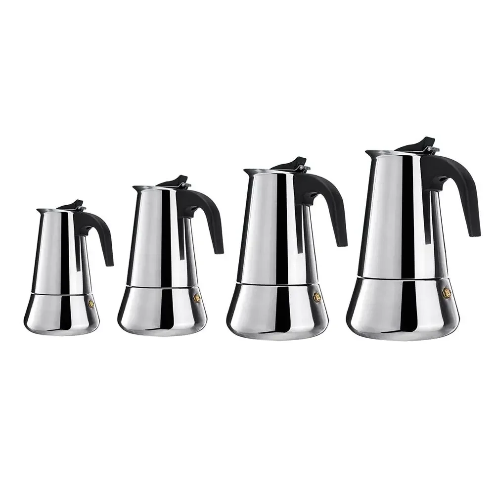 Stainless Steel Coffee Maker Coffee Pot Moka Pot Geyser Coffee Makers Kettle Coffee Brewer Latte Percolator Stove Coffee Tools
