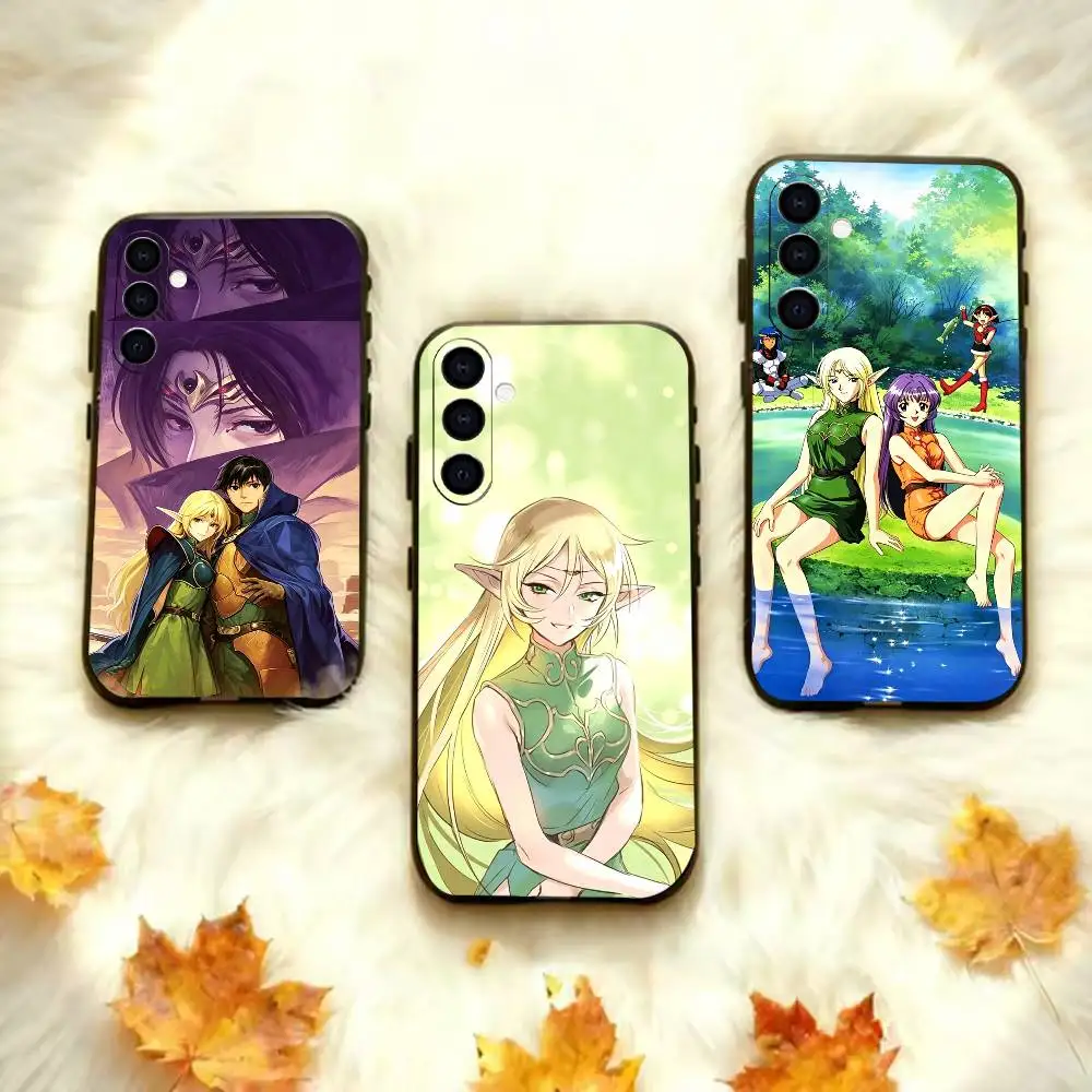Cool anime R-Record of Lodoss War Phone Case For Samsung Galaxy A20,A21s,A22,A31,A32,A52,A53,A72,73,A80 Black Silicone Case