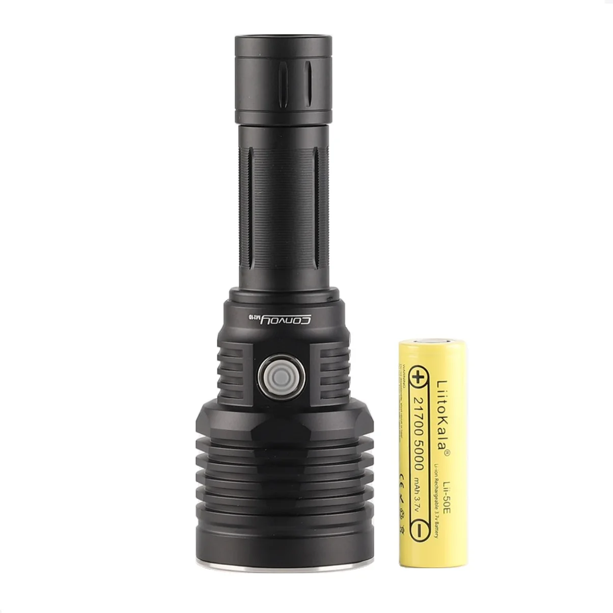 

Convoy M21D Powerful LED Flashlight XHP70.2 4300LM Type-C Torch Lighter by 21700 Battery with Camping Hiking Self-defense