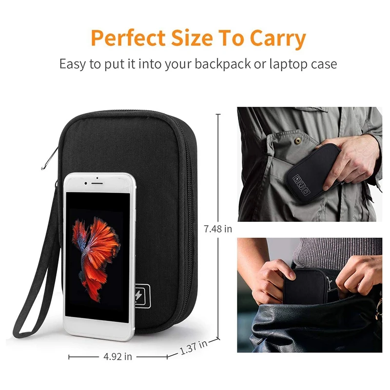 Electronic Organizer, Travel Bag Pouch Portable Electronic Storage Multifunction Case