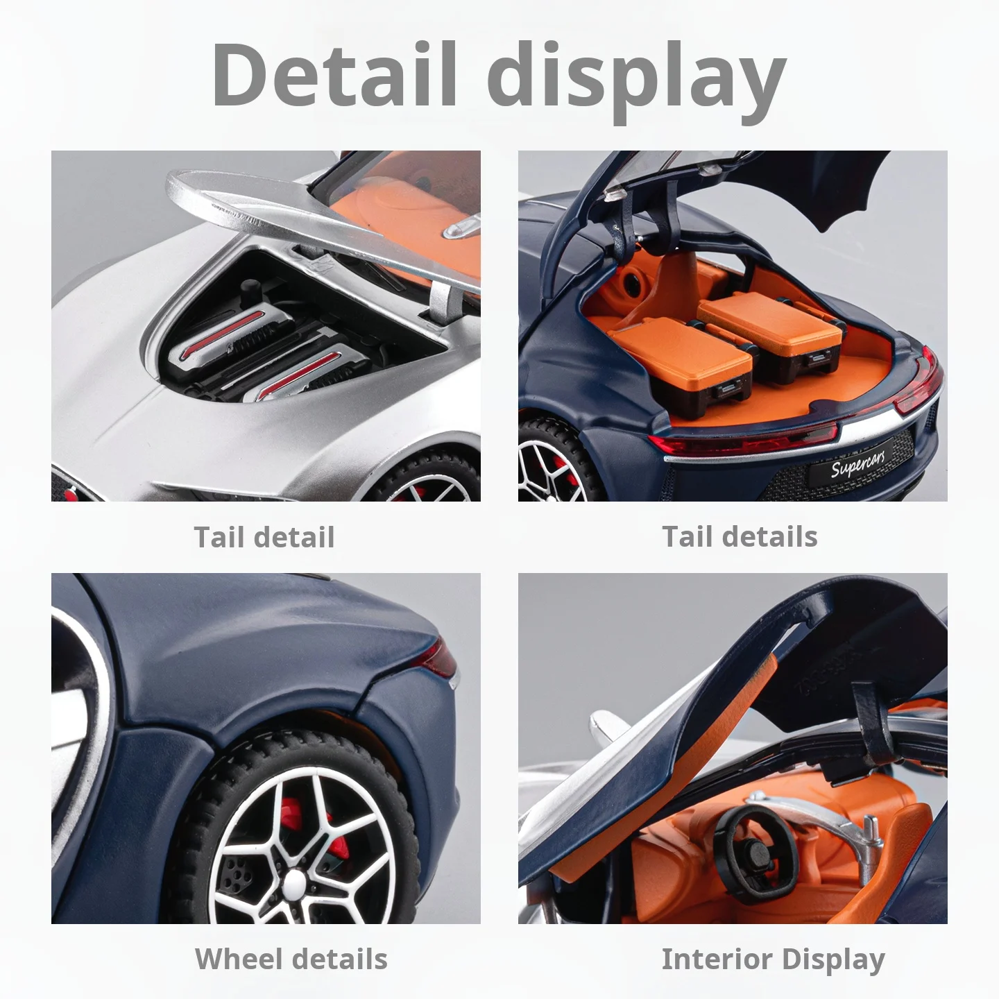 1:32 Scale Simulation Bugatti Atlantic Alloy Diecast Classic Car Model Sound Light Pull Back boys toy Kid Gift