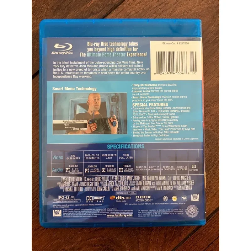 American Blu-ray Disc High Definition Movie Collection for Home Entertainment System