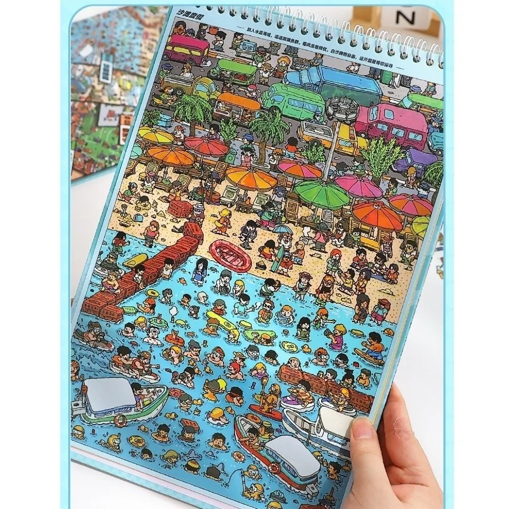 

Graffiti Style 3D Landscape Stickers Large Size Sports Field Story Scene Sticker Beach Scene Miniature Sticker Book