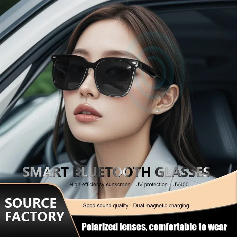 Smart Glasses GS01 Bluetooth Eyewear Music Calls Driving Navigation UV Protection Polarized Comfortable Wear