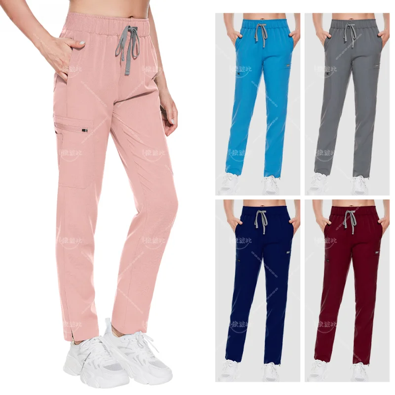 Accessori medici pantaloni da lavoro di bellezza Spa pulizia Scrub infermieristico pantaloni chirurgici medici donna uomo con pantaloni alla moda con coulisse