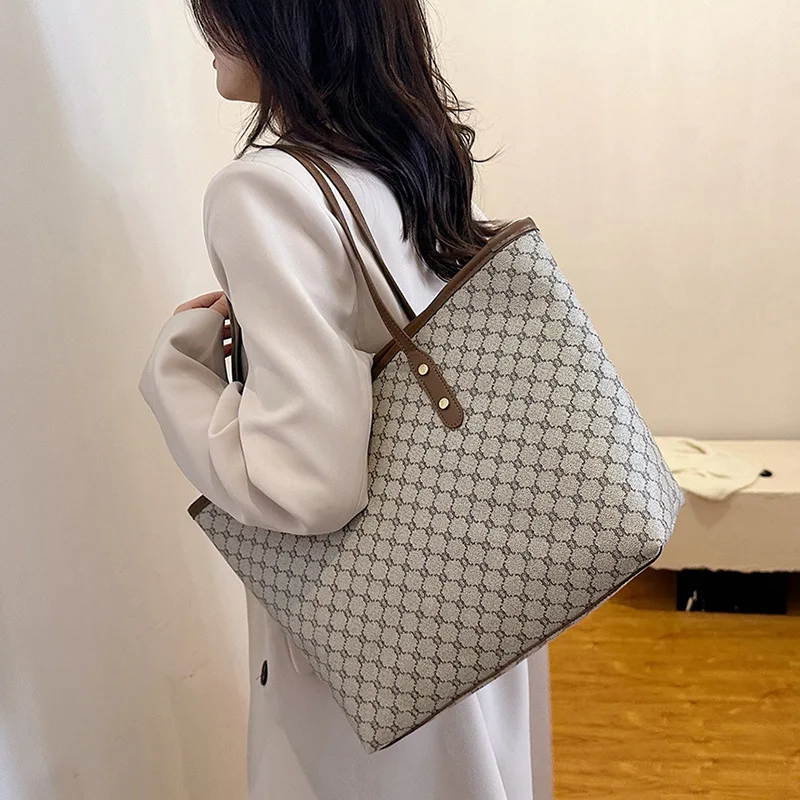 High End High-capacity Bag For Women, New Trendy Tote Bag, Versatile Commuting Texture Portable Shoulder Bag