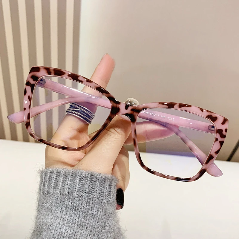 

Finished Ladies Cat Eye Plain Glasses Blue Light Blocking Fashion Trendy Candy Color Optical Eyglasses Finished Eyewear Goggles
