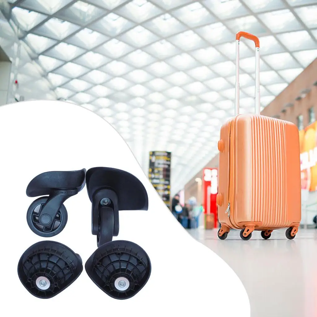 PP Luggage Swivel Wheels for Suitcase Replacement Casters Heavy Load Bearing Trolley Bag Wheel Repair Kit with Dual Roller