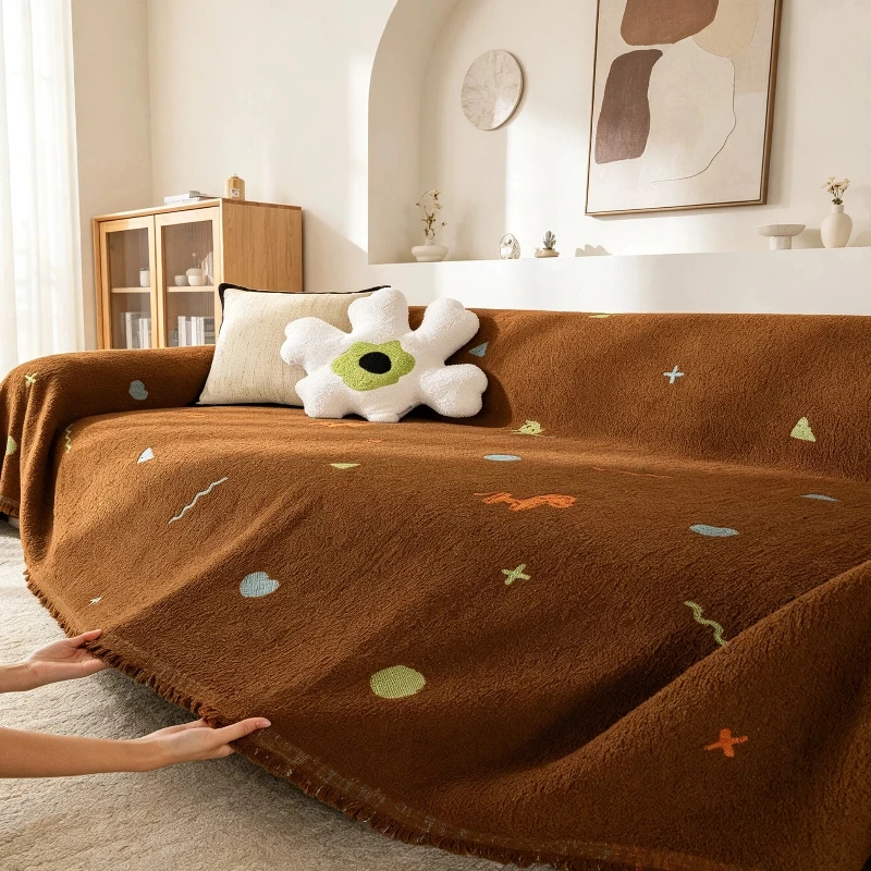 New Autumn And Winter Style Thick Sofa Cover Cloth Towel Anti Slip And Cat Scratch Sofa Cushion Blanket Living Room Decoration