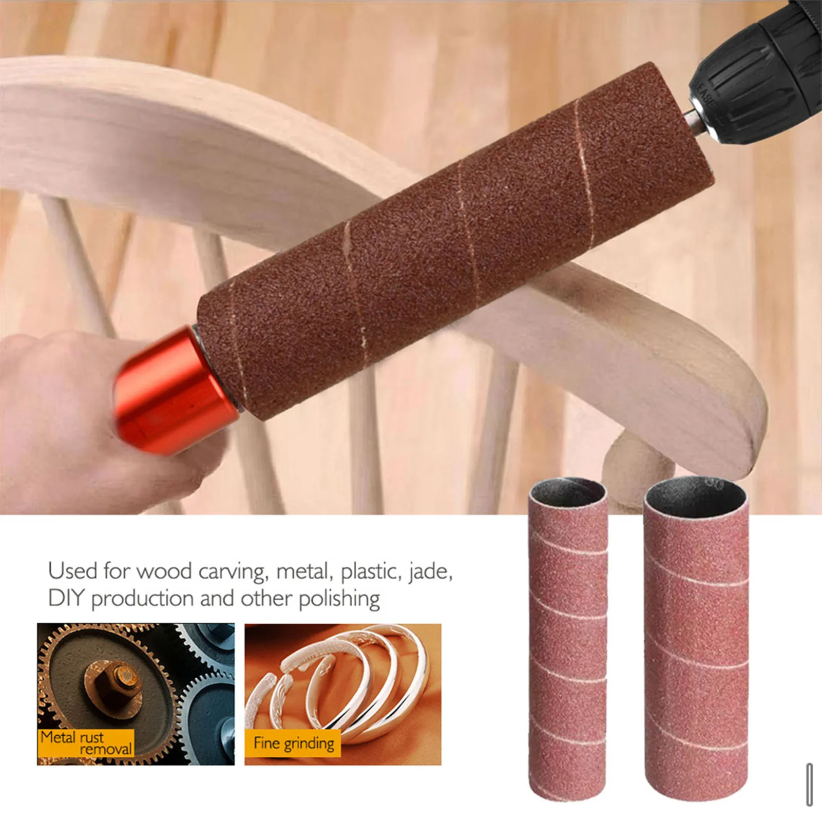 

Spindle Sander Adapter 1.5inch Mandrel Aluminum Alloy Drill Sanding Mandrel Kit For Wood Metal Sanding Drum Spindle