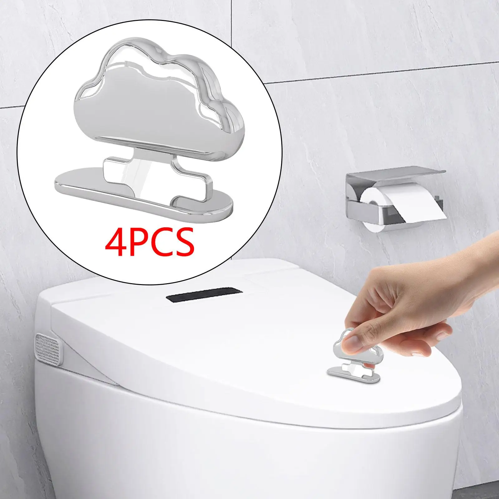 

4x подъемник для сиденья унитаза, избегайте прикосновения, простая установка, портативная ручка крышки унитаза, подъем крышки унитаза для офиса, туалета, путешествий