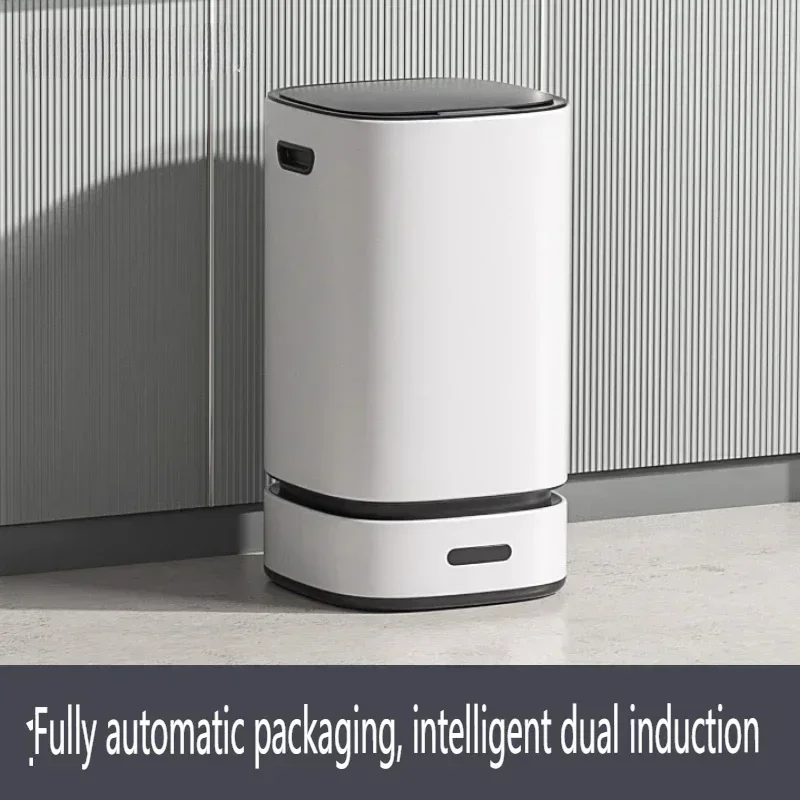 2025 New 13L Smart Sensor Trash Can Fully Automatic Packaging and Bag Changing Trash Can Living Room Bathroom Kitchen Waste Bins
