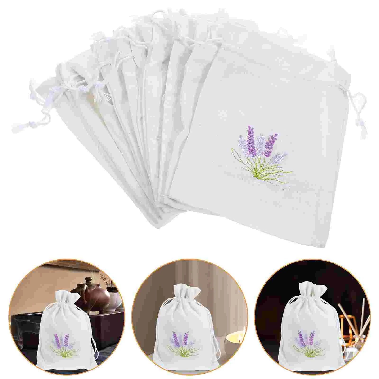 10 Pcs Lavender Sachet Bag Waterproof Duffle Makeup Empty Perfume Bags Pendants Container Fragrance Tote