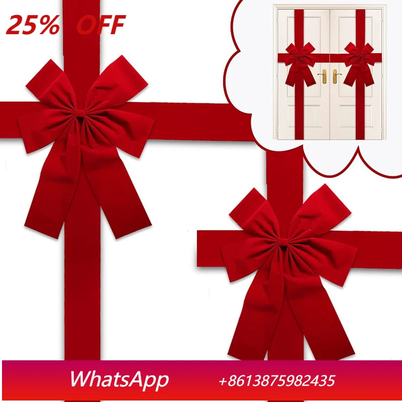 

Manju ribbon ribbon Christmas cabinet fireplace Christmas ribbon party large size Christmas door bow