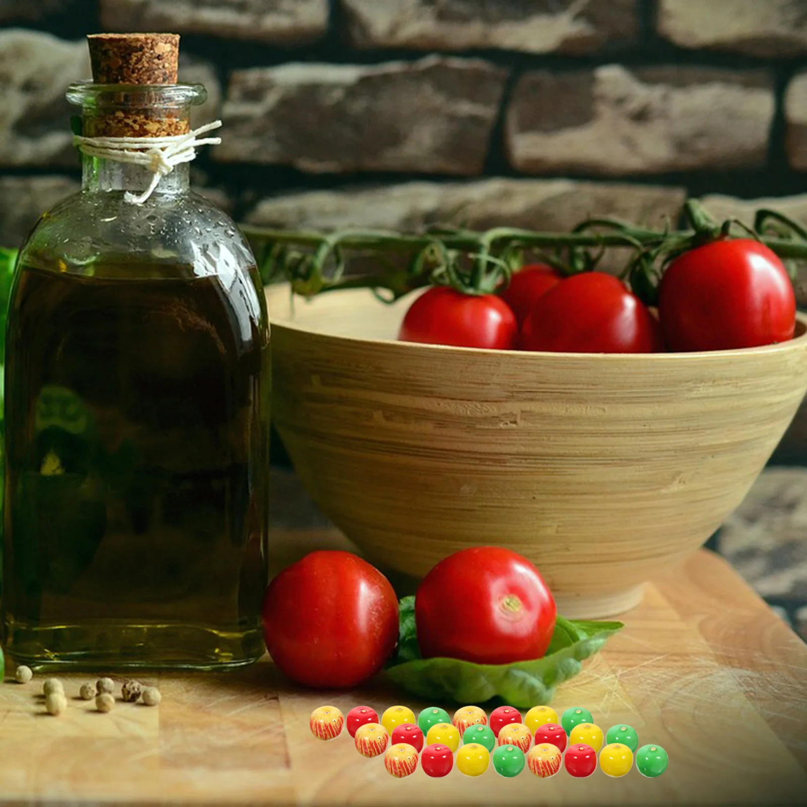 

60pcs Artificial Decoration Mini Foam Fruits Kitchen Party Photo Props Red Green Yellow Colors Simulated Fruit