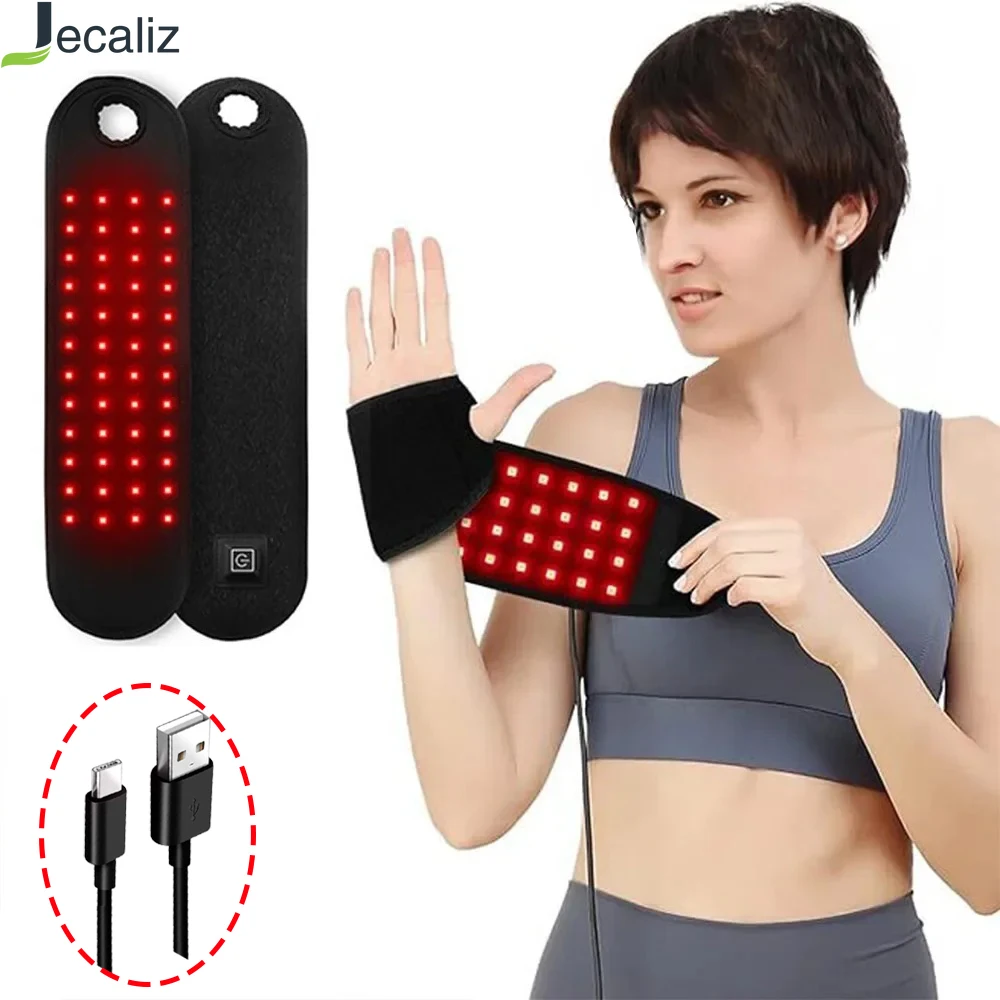 Finger Joint Red Light Soothing Device,Red Light Compress Hand Wrist Rehabilitation Device for Relieve Fatigue USB Plug-in