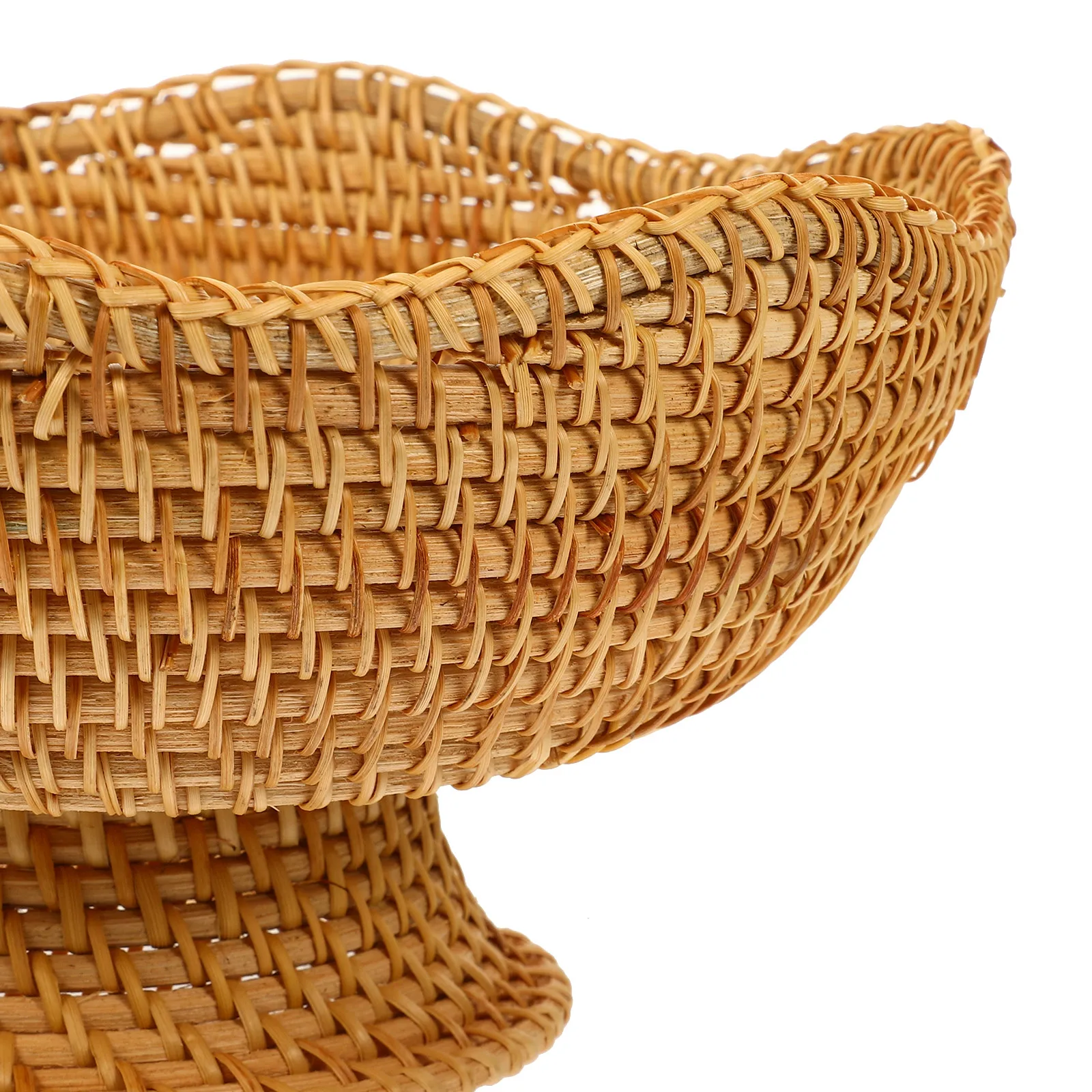 

Natural Rattan Small Round Woven Basket Key Wallet Organizer for Home Kitchen Entryway Tabletop Sundries Storage