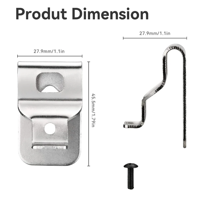 Gancho de Clip de cinturón de acero inoxidable para taladro Dewalt, herramientas eléctricas de 20V, N268241, N169778, N086039, DCD980, DCD985,